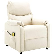 Massage reclining chair cream textile - Massage Chair