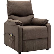 Massage reclining chair brown textile - Massage Chair