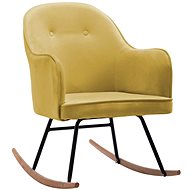 Rocking chair mustard yellow velvet - Rocking Chair