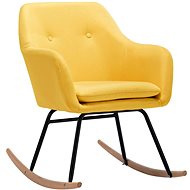 Rocking chair mustard yellow textile - Rocking Chair