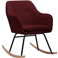 Rocking chair burgundy textile - Rocking Chair