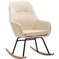 Rocking chair light grey textile - Rocking Chair