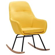 Rocking chair mustard yellow textile - Rocking Chair