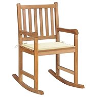 Rocking chair with cream cushion solid teak - Rocking Chair