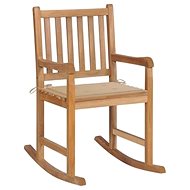 Rocking chair with beige cushion solid teak - Rocking Chair