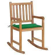 Rocking chair with green cushion solid teak - Rocking Chair