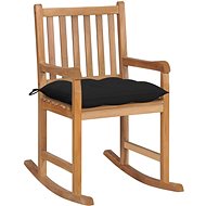 Rocking chair with black cushion solid teak - Rocking Chair