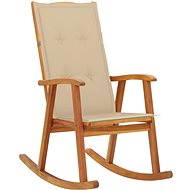 Rocking chair with cushions solid acacia wood - Rocking Chair