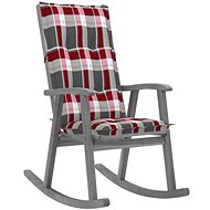 Rocking chair with cushions grey solid acacia wood - Rocking Chair