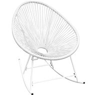 Rocking garden chair white polyrattan - Rocking Chair