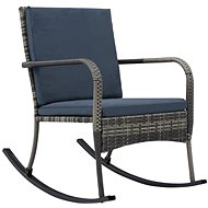 Garden rocking chair polyrattan anthracite - Garden Armchair
