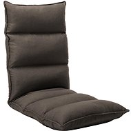 Skládací lenoška na podlahu taupe textil - Lenoška