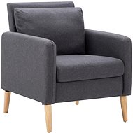 Křeslo tmavě šedé textil - Křeslo