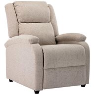SHUMEE polohovací křeslo, textil, světle šedé - Křeslo