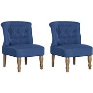 Francouzská křesla 2 ks modrá textil - Křeslo