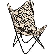 Křeslo Butterfly s potiskem textil - Křeslo