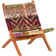 Skládací chindi židle vícebarevná textil - Křeslo