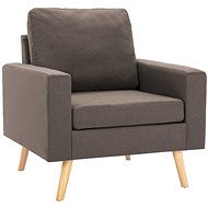 SHUMEE polohovací křeslo, textil, taupe - Křeslo
