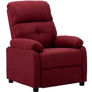 Polohovací křeslo vínové textil - Křeslo