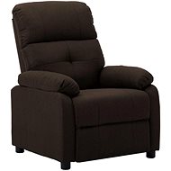 Polohovací křeslo tmavě hnědé textil - Křeslo