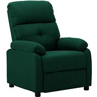 Polohovací křeslo tmavě zelené textil - Křeslo