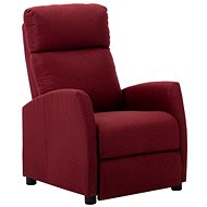 Polohovací křeslo vínové textil - Křeslo
