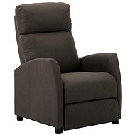 Polohovací křeslo taupe textil - Křeslo