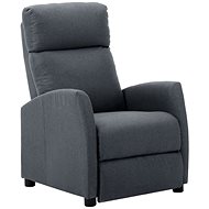 SHUMEE polohovací křeslo, textil, tmavě hnědé, 338869 - Křeslo