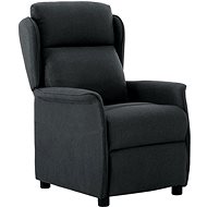 SHUMEE polohovací křeslo, textil, tmavě hnědé, 338901 - Křeslo