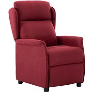 Polohovací křeslo vínové textil - Křeslo