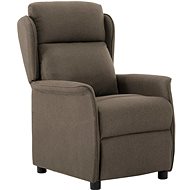 Polohovací křeslo taupe textil - Křeslo