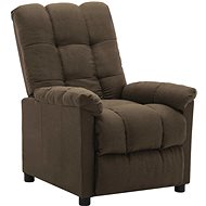 Polohovací křeslo hnědé textil - Křeslo