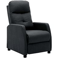 SHUMEE polohovací křeslo, textil, tmavě hnědé, 342306 - Křeslo