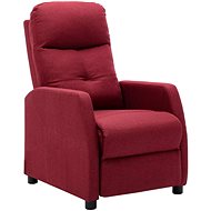 Polohovací křeslo vínové textil - Křeslo