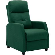 Sklápěcí křeslo tmavě zelené textil - Křeslo