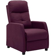 Polohovací křeslo fialové textil - Křeslo