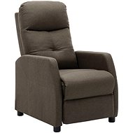 Polohovací křeslo taupe textil - Křeslo