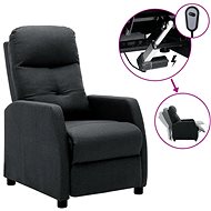 SHUMEE polohovací křeslo, textil, tmavě šedé - Křeslo