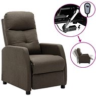 Elektrické polohovací křeslo taupe textil - Křeslo