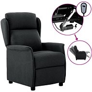 Elektrické polohovací křeslo tmavě šedé textil - Křeslo