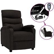 Elektrické polohovací křeslo tmavě hnědé textil - Křeslo