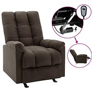 Elektrické polohovací křeslo tmavě hnědé textil - Křeslo