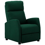 Polohovací křeslo tmavě zelené textil - Křeslo
