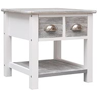 Odkládací stolek šedý 40 × 40 × 40 cm dřevo pavlovnie - Side Table