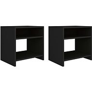 Noční stolky 2 ks černé 40 × 30 × 40 cm dřevotříska - Night Stand