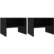 Noční stolky 2 ks černé 40 × 30 × 30 cm dřevotříska - Night Stand