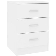 Nightstand white 38 × 35 × 56 cm chipboard - Night Stand