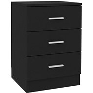 Bedside tables 2 pcs black 38 x 35 x 56 cm chipboard - Night Stand