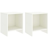 Noční stolky 2 ks bílé 35 x 30 x 40 cm masivní borové dřevo - Night Stand