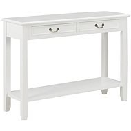 Konzolový stolík biely 110 × 35 × 80 cm drevo - Konzolový stolík